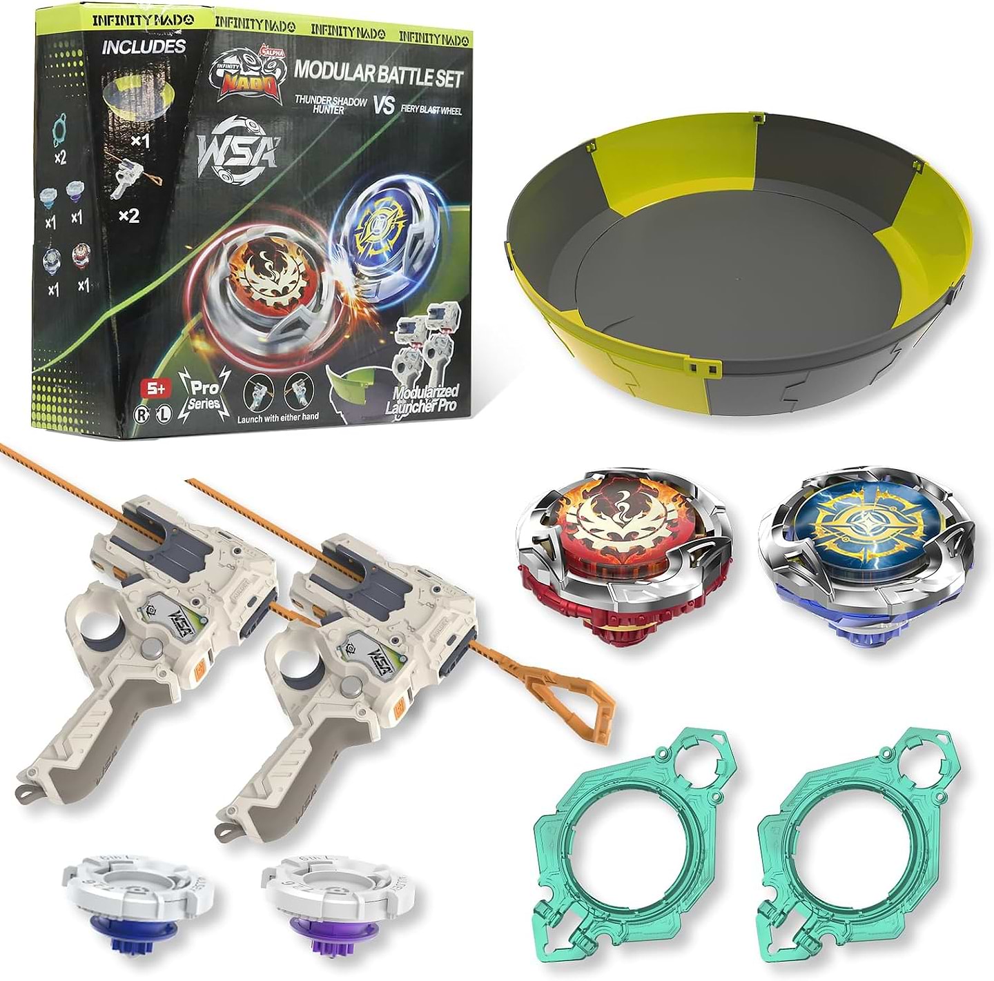 Набір дзиг Infinity Nado VII Pro Series Modular Battle Set Thunder Shadow Hunter vs Fiery Blast (EU664181)